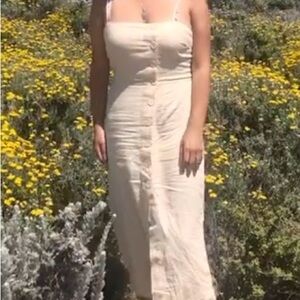 Urban Outfitters Strapless Cream Dress